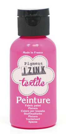 Barva na textil IZINK - klasická - 50 ml - zářivá růžová