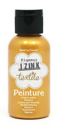 Barva na textil IZINK - klasická - 50 ml - zlatá