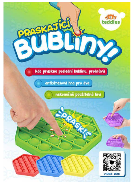 Bubble Pops - Praskající bubliny silikon antistresová hra