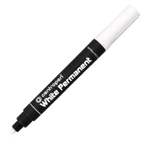 Centropen Popisovač 8586 White permanent - bílý