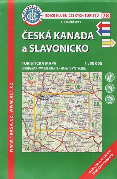 Česká Kanada a Slavonicko - mapa KČT č.78 - 1:50 000