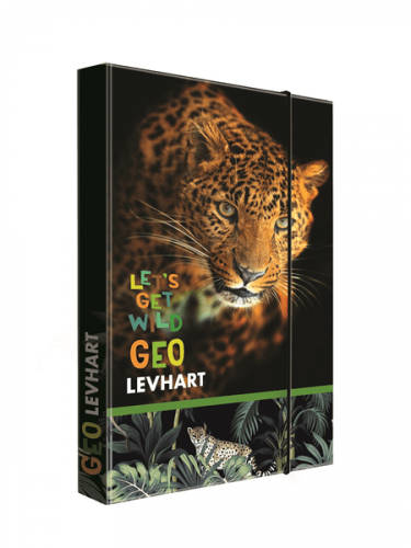 Desky na sešity s boxem A4 Jumbo - Geo WILD levhart