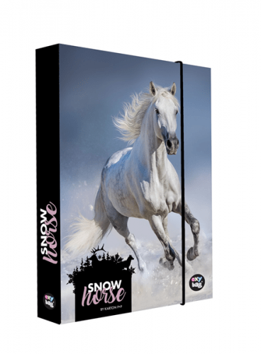 Desky na sešity s boxem A4 Jumbo - Kůň 2020/snow horse