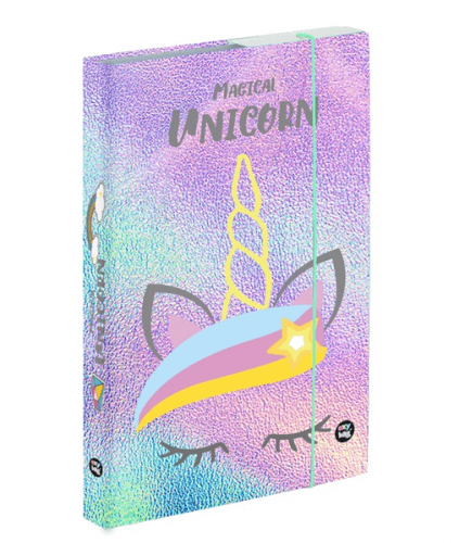 Desky na sešity s boxem A4 Jumbo - Magical unicorn