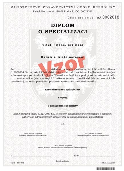 Diplom o specializaci