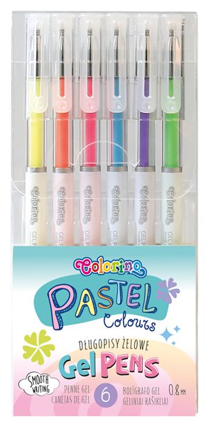 Gelové rollery Colorino pastel - sada 6 barev