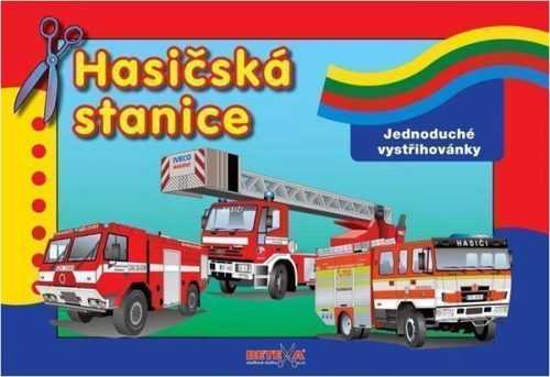 Hasičská stanice - jednoduché vystřihovánky