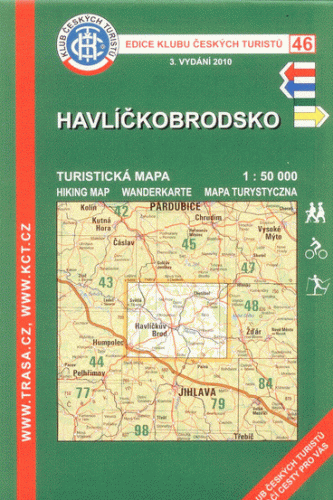 Havlíčkobrodsko - mapa KČT č.46 - 1:50t