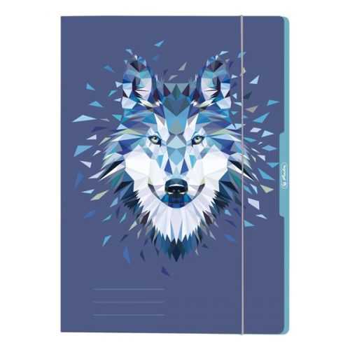 Herlitz Desky s gumou A4 3 klopy Wild Animal - Vlk