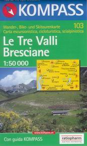 Le Tre Valli Bresciane - mapa Kompass č.103 - 1:50t /Itálie/