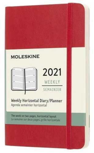 Moleskine Diář 2021 červený S