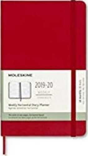 Moleskine: Horizontální diář 2019-2020 tvrdý červený L - neuveden