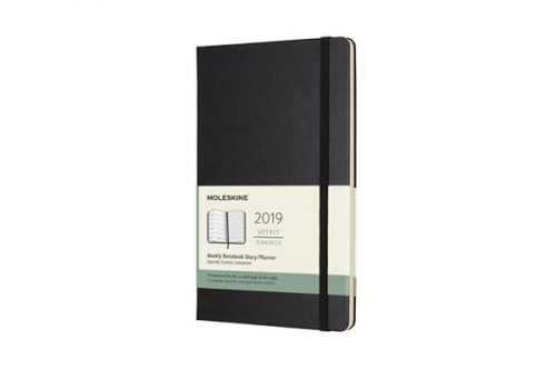 Moleskine: Plánovací zápisník 2019 tvrdý černý L - neuveden