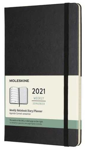 Moleskine Zápisník plánovací 2021 černý L