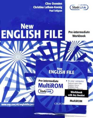 New English File pre-intermediate Workbook with key + CD - Oxenden