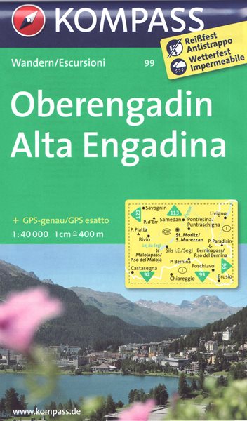 Oberengadin Alta Engadina Kompass 1: 40t - 12x19