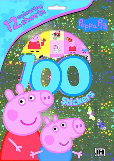 Prasátko Peppa - 100 samolepek s omal. listy - neuveden