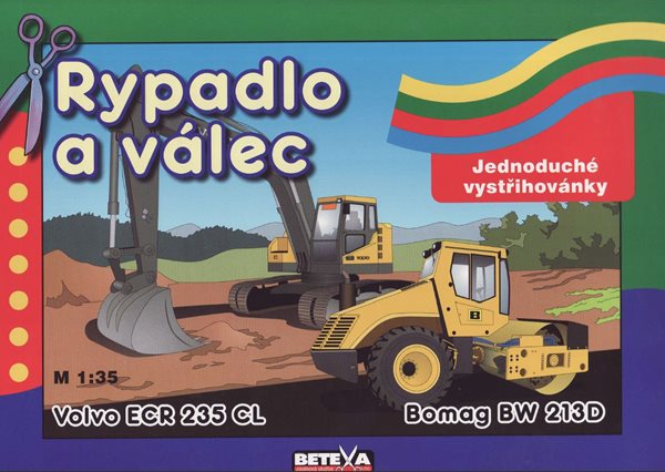 Rypadlo a válec - vystřihovánky - A4