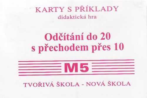 Sada kartiček M5 - odčítání do 20 s přechodem přes 10