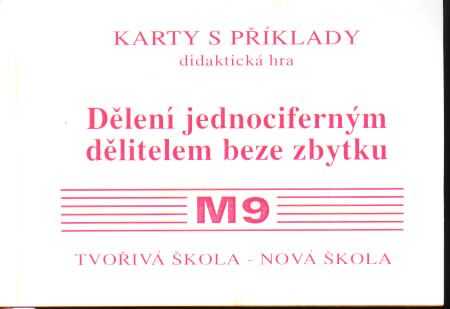 Sada kartiček M9 - dělení jednociferným dělitelem beze zbytku