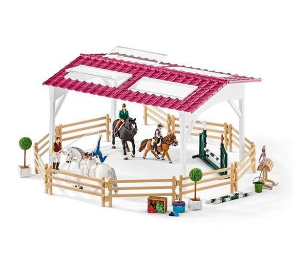 Schleich 42389 Jezdecká škola s jezdci a koňmi