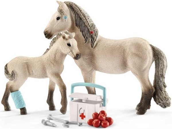 Schleich 42430 Set hříbě a islandská klisna s lékárničkou