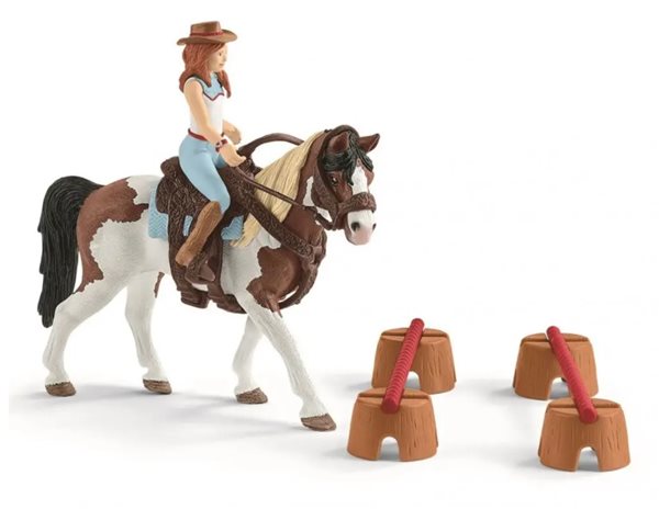 Schleich 42441 Hannah a jezdecká sada na western