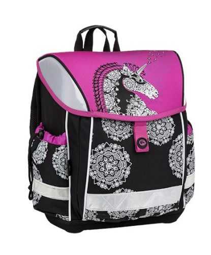 Školní aktovka Bagmaster - LIM 9 A PINK/BLACK/WHITE