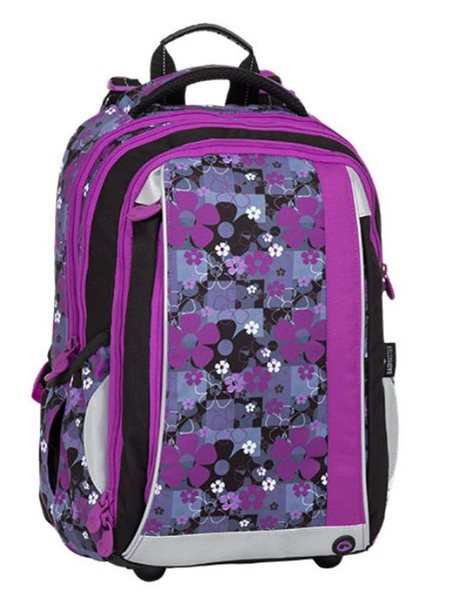 Školní batoh Bagmaster - MERCURY 8 A BLACK/PINK/VIOLET