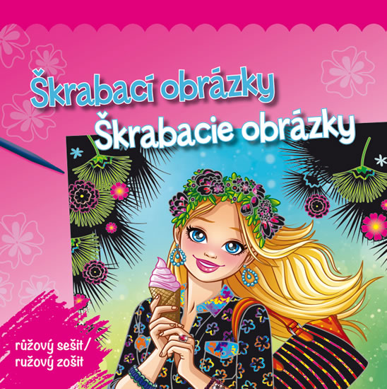 Škrabací obrázky - růžový sešit / Škrabacie obrázky - ružový zošit - neuveden