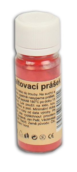 Smaltovací prášek 10g - barva tm.červená