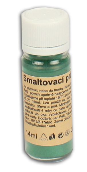 Smaltovací prášek 10g - barva tm.zelená