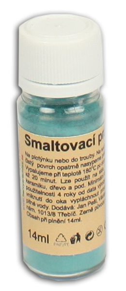 Smaltovací prášek 10g - barva tyrkysová