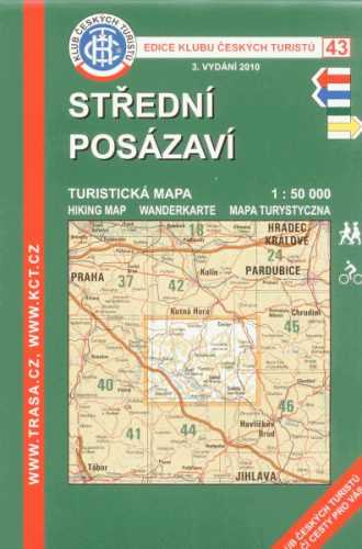 Střední Posázaví - mapa KČT č.43 - 1:50t