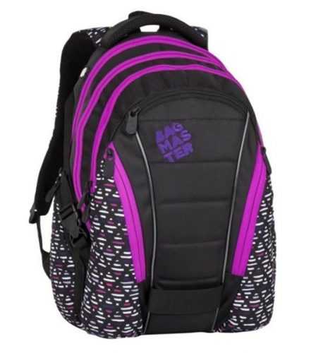 Studentský batoh Bagmaster - BAG 8 A BLACK/PINK/VIOLET