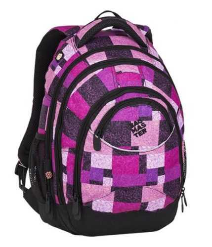 Studentský batoh Bagmaster - ENERGY 8 D BLACK/PINK/VIOLET