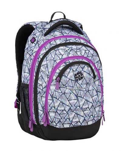 Studentský batoh Bagmaster - ENERGY 9 B VIOLET/WHITE/BLUE