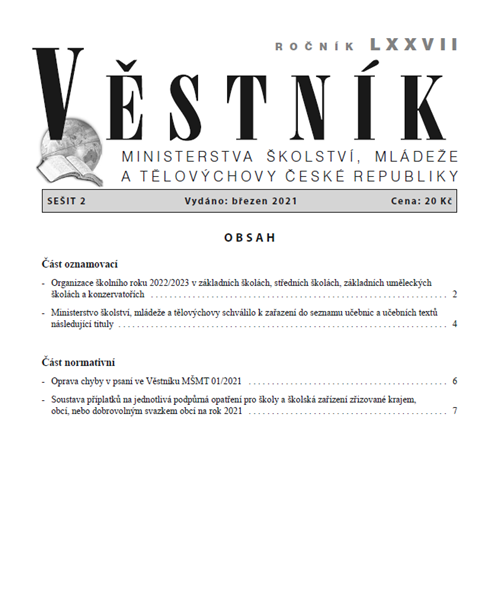 Věstník MŠMT ČR 2021/002