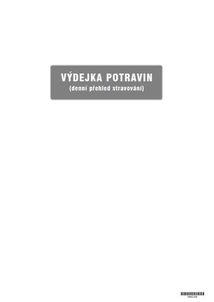 Výdejky potravin a denní přehled stravování - blok A3 - 130 l.