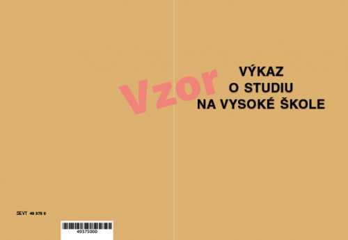 Výkaz o studiu na vysoké škole - sešit A6 80 str.