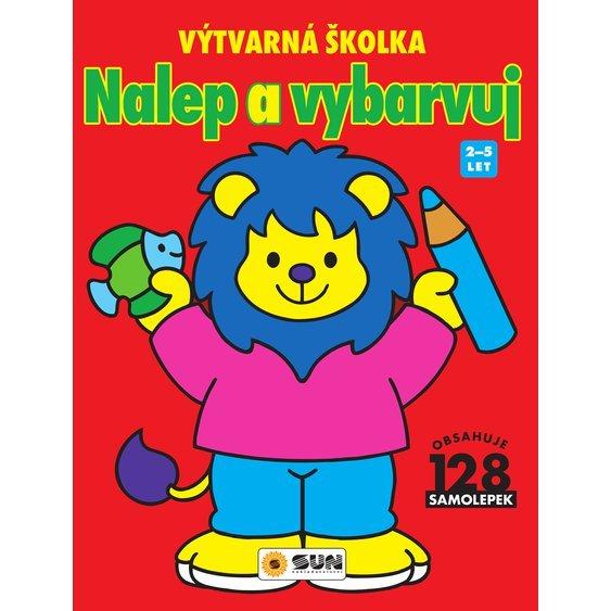 Výtvarná školka červená - nalep a vybarvuj - neuveden