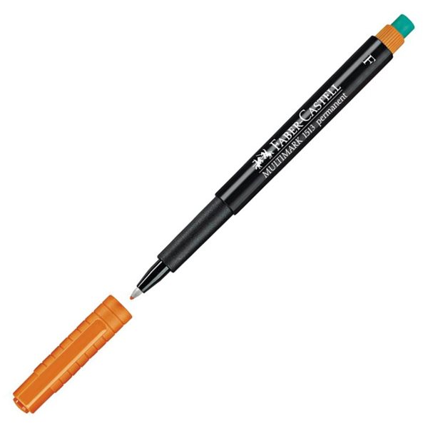 Permanentní popisovač Faber-Castell OHP-MULTIMARK F - oranžový