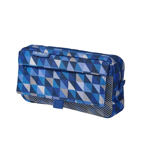 Pouzdro Herlitz - 2 kapsy - Geometric Blue