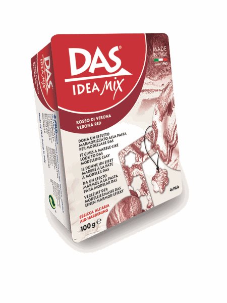 DAS Idea Mix - samotvrdnoucí mramorovací hmota - červená