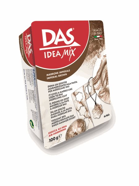 DAS Idea Mix - samotvrdnoucí mramorovací hmota - hnědá