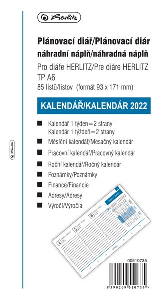 Herlitz Náplň do diáře 2022