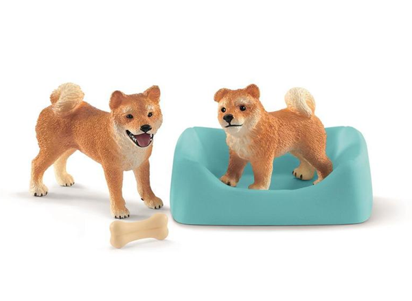 Schleich 42479 Fenka a štěně Shiba Inu