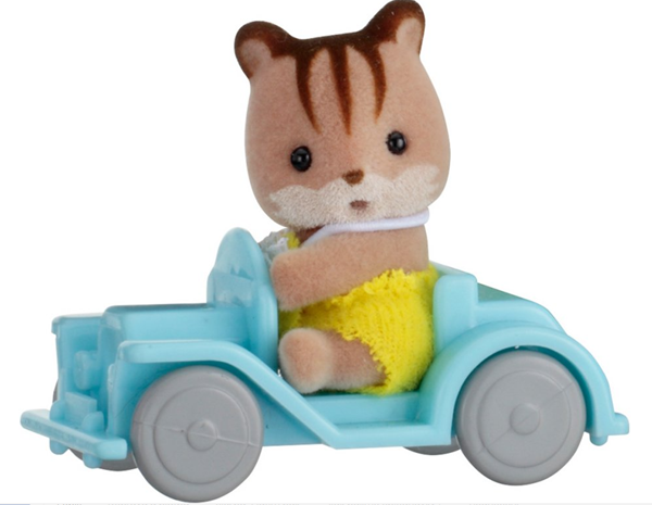 Sylvanian family Baby příslušenství - veverka v autě