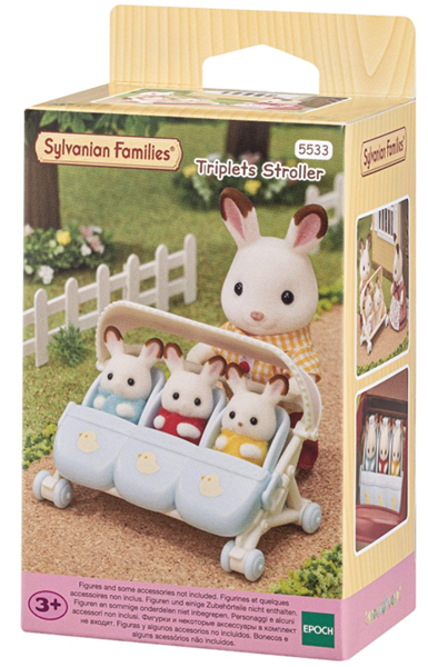 Sylvanian family Kočárek pro trojčata