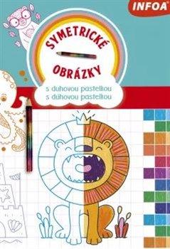 Symetrické obrázky s duhovou pastelkou - neuveden